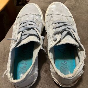 Blowfish Distressed Gray Sneakers 8.5